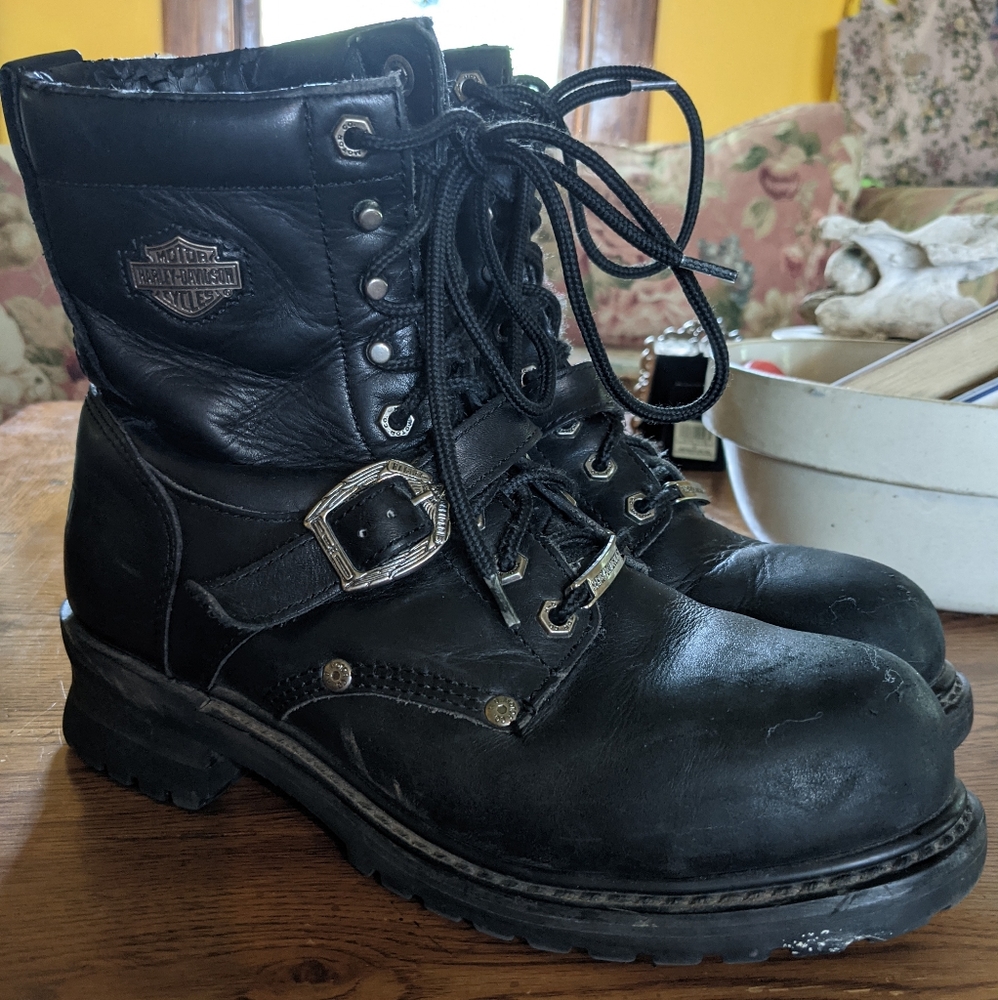 Harley Davidson Faded Glory Steel Toed Moto Boots